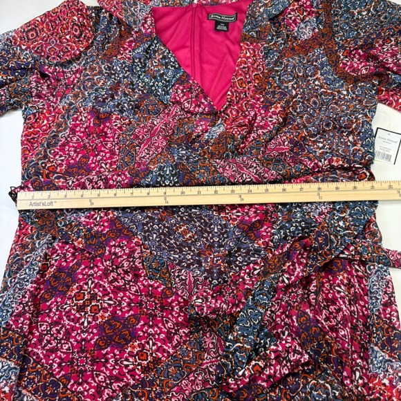 Jessica Howard Floral Print Dress Wrap Style Ruffle Hem Plus Size 18W NEW - Picture 7 of 7